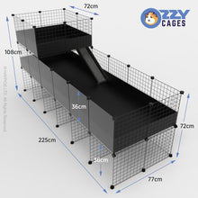 Load image into Gallery viewer, Ozzy Cages 2x6 C&amp;C Enclosure - Clear Sided - Black
