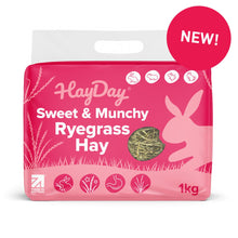 Load image into Gallery viewer, HayDay Sweet &amp; Munchy Ryegrass Hay 1kg
