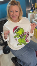 Load and play video in Gallery viewer, &#39;The Green Grump&#39; Christmas Guinea Pig Sweatshirt - Unisex

