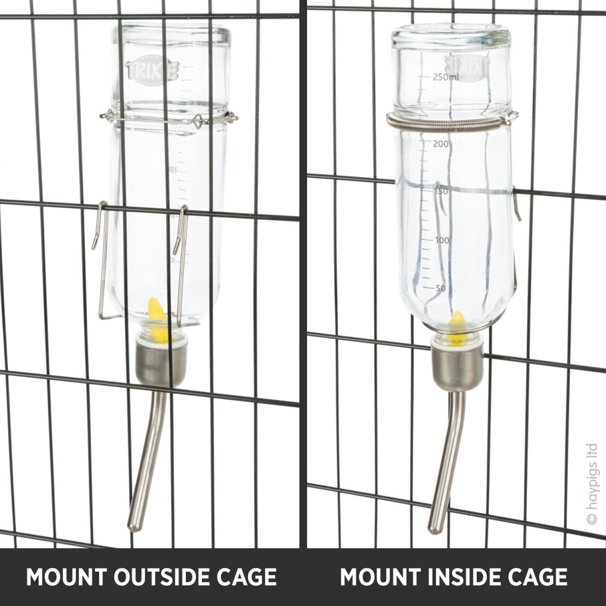 Bottiglia Per Criceti Trixie In Vetro - 50 Ml, Con Supporto Per Gabbia E Ventosa - Foto 2